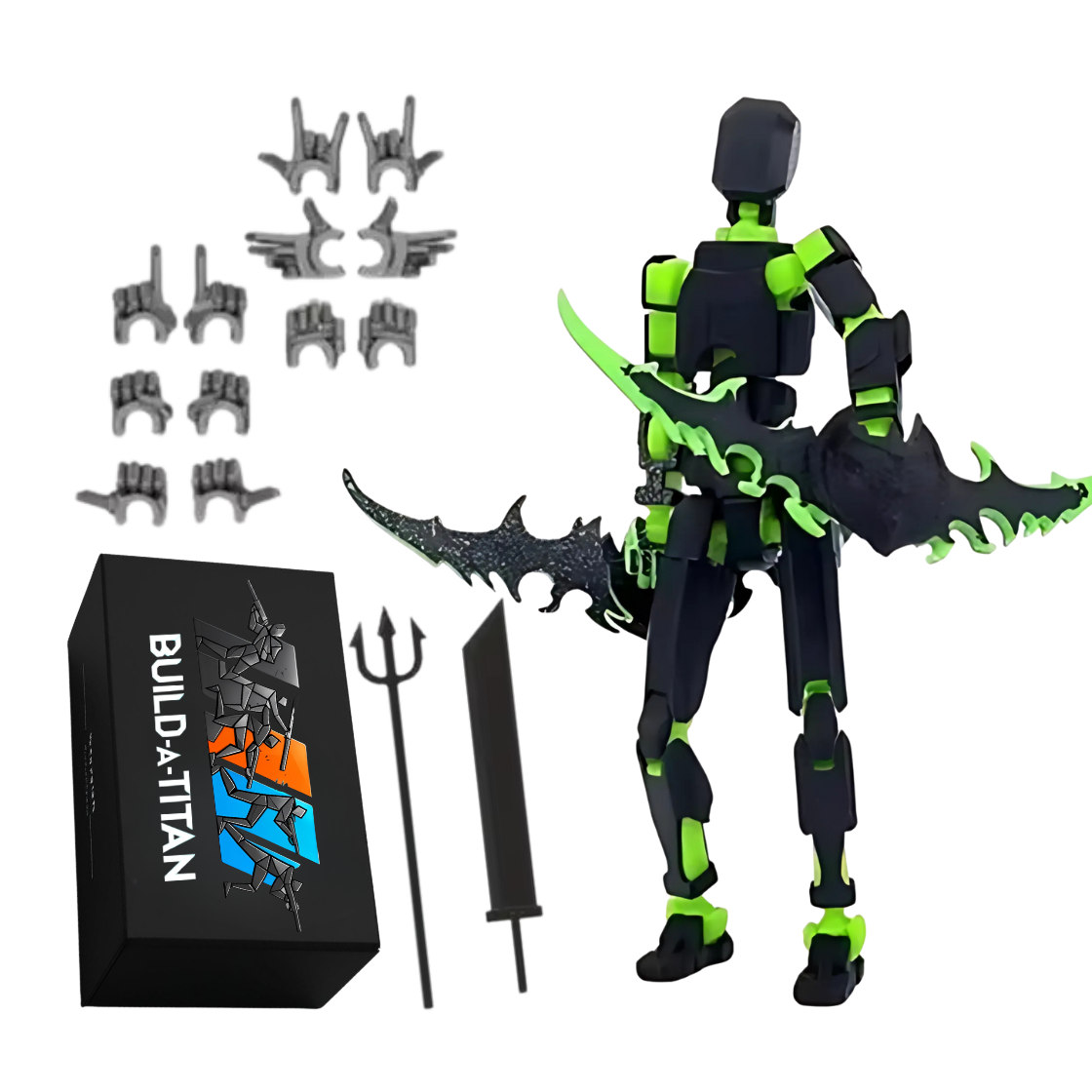 Titan Slaughteredge Green/Black with Dual Swords