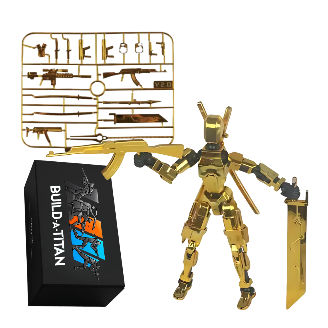 Titan Special Exterminator - Metallic Gold with Sword, Katana's & Spear