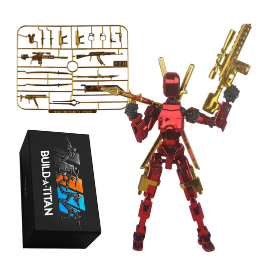 Titan Special Exterminator - Metallic Red with Sword, Katana's & Spear